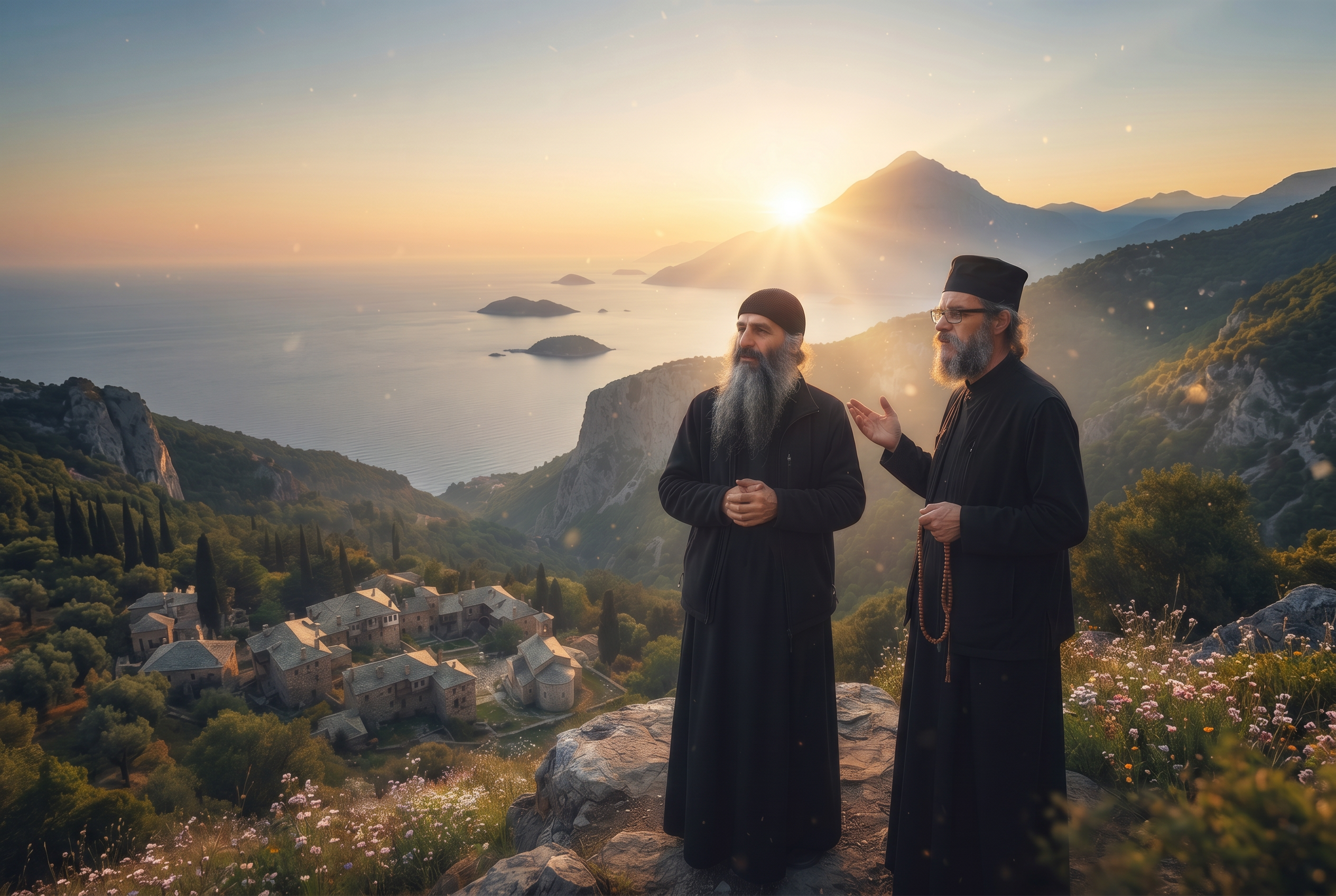 Priveliște din Sfântul Munte Athos